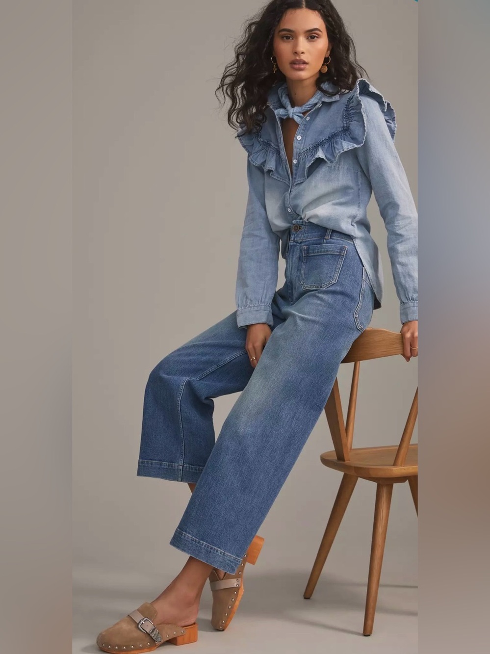 Anthropologie Pilcro Skipper Wide Leg Jeans